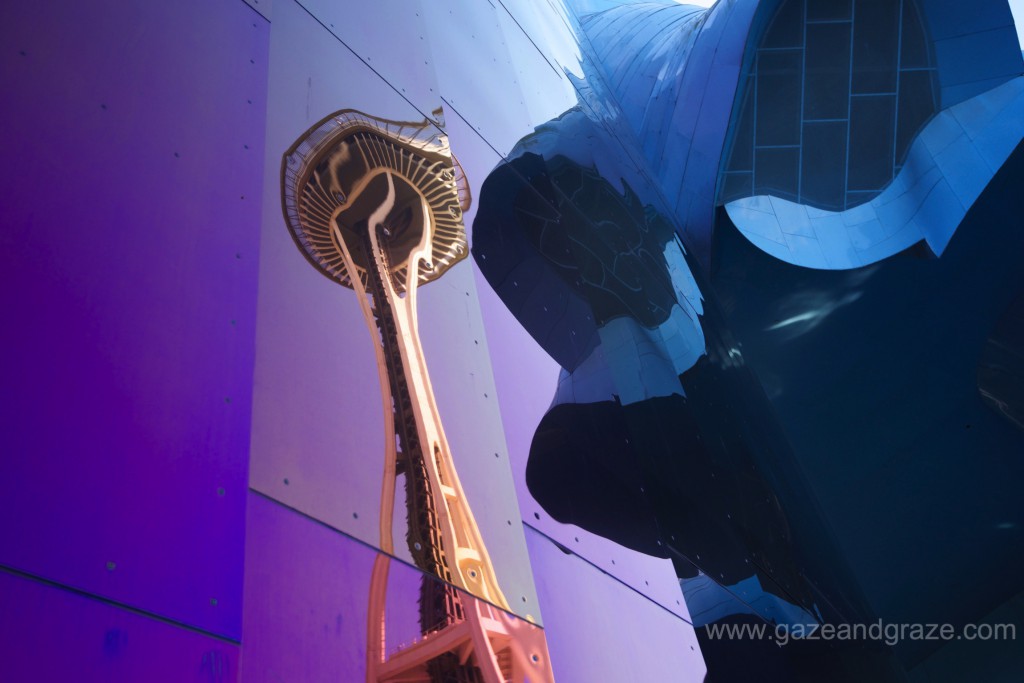 Space Needle reflected