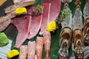 Koide's sashimi platter only contains what's fresh for the day
