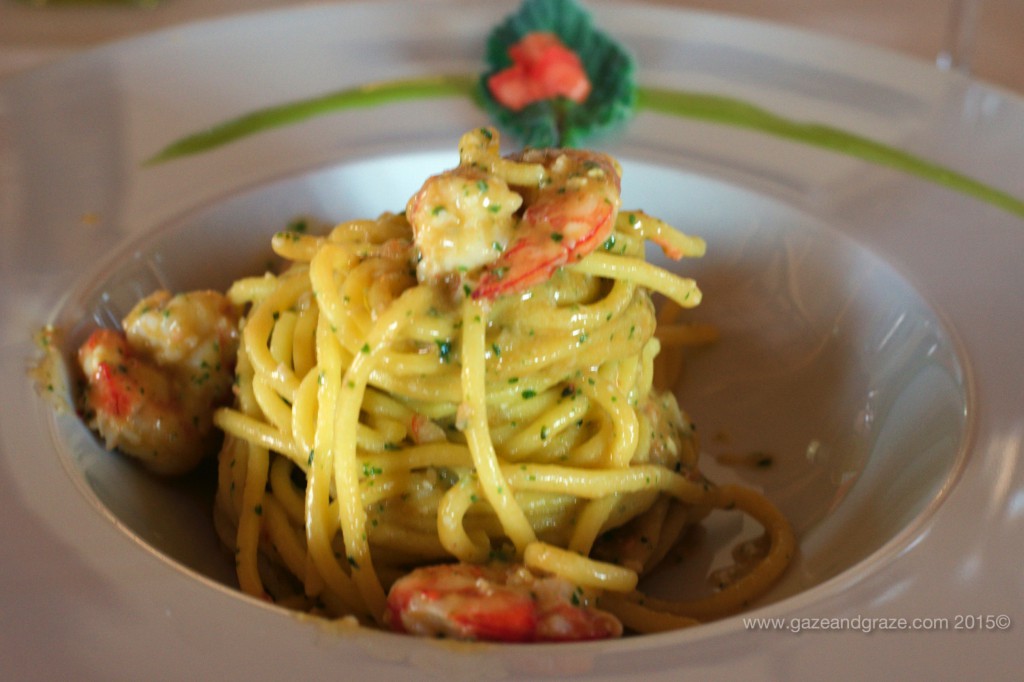 Seafood pasta at Borgo Magliano
