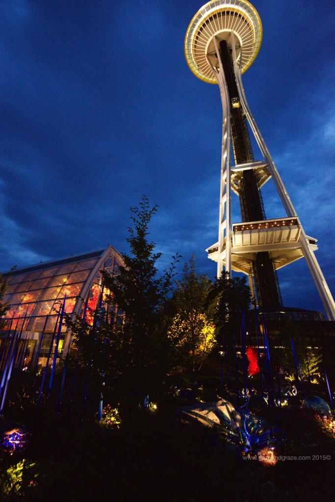 A light spectacle at the Seattle Center
