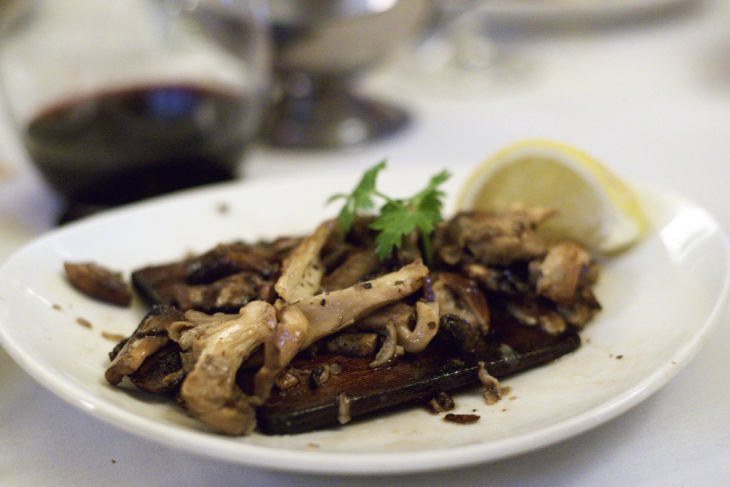 Roasted mushrooms in the Metropolitan Grill