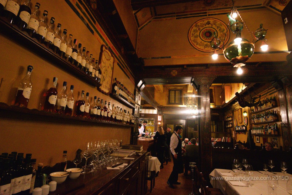 Wines on shelves