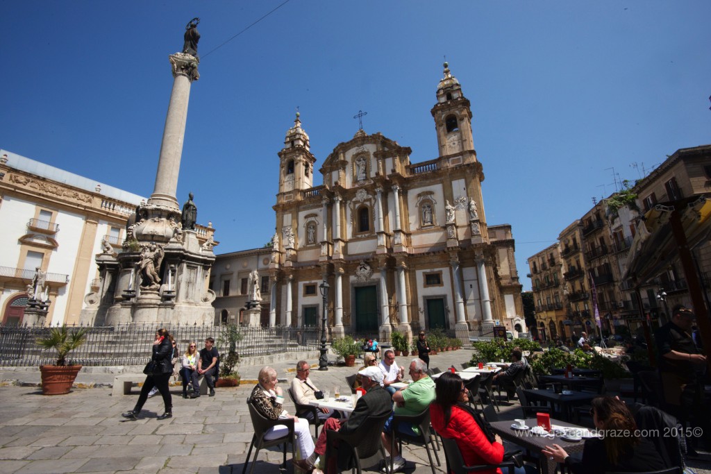 Piazza at the top of La Vucciria