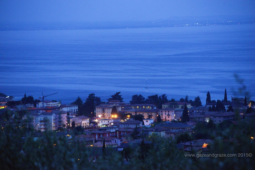 View of Lake Garda at dusk