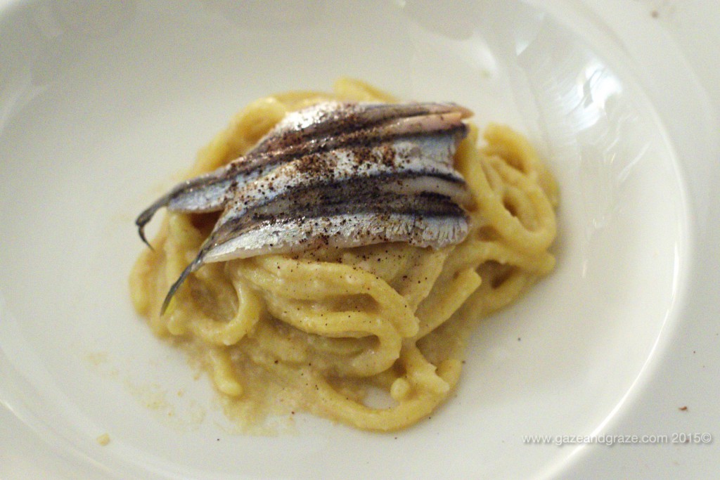 Ristorante Beati's pasta with anchovies