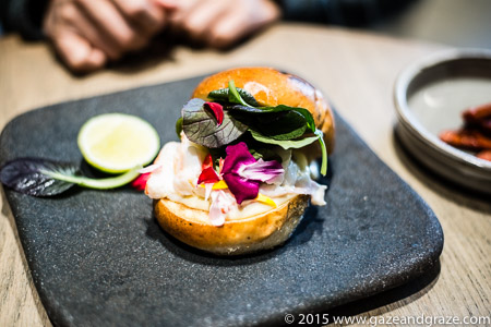 Crayfish in a roll at The Kettle Black