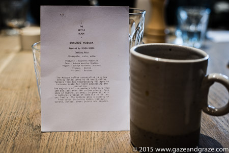 Ample choice of coffee drinks and beans
