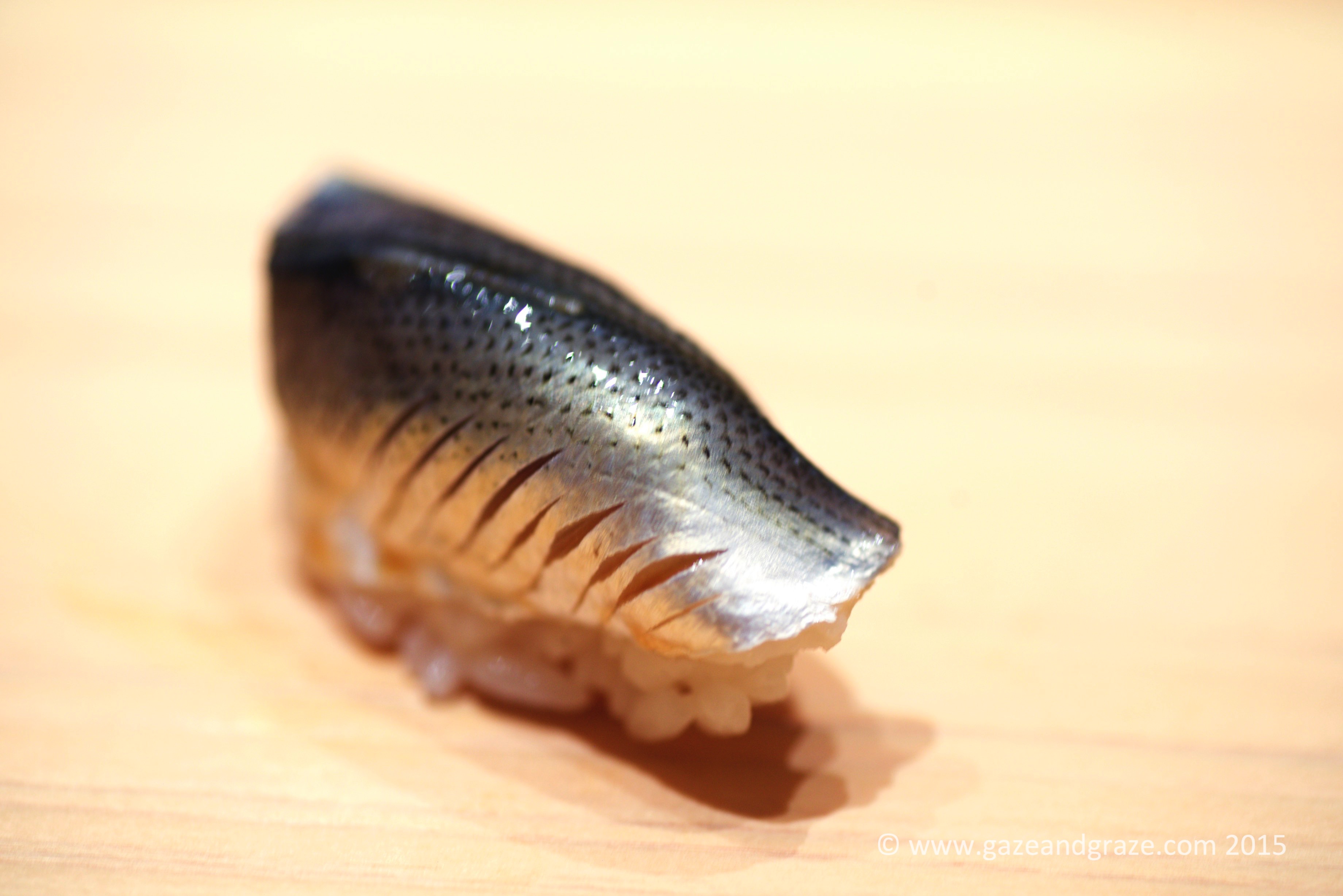 Baby herring sushi at Ashino