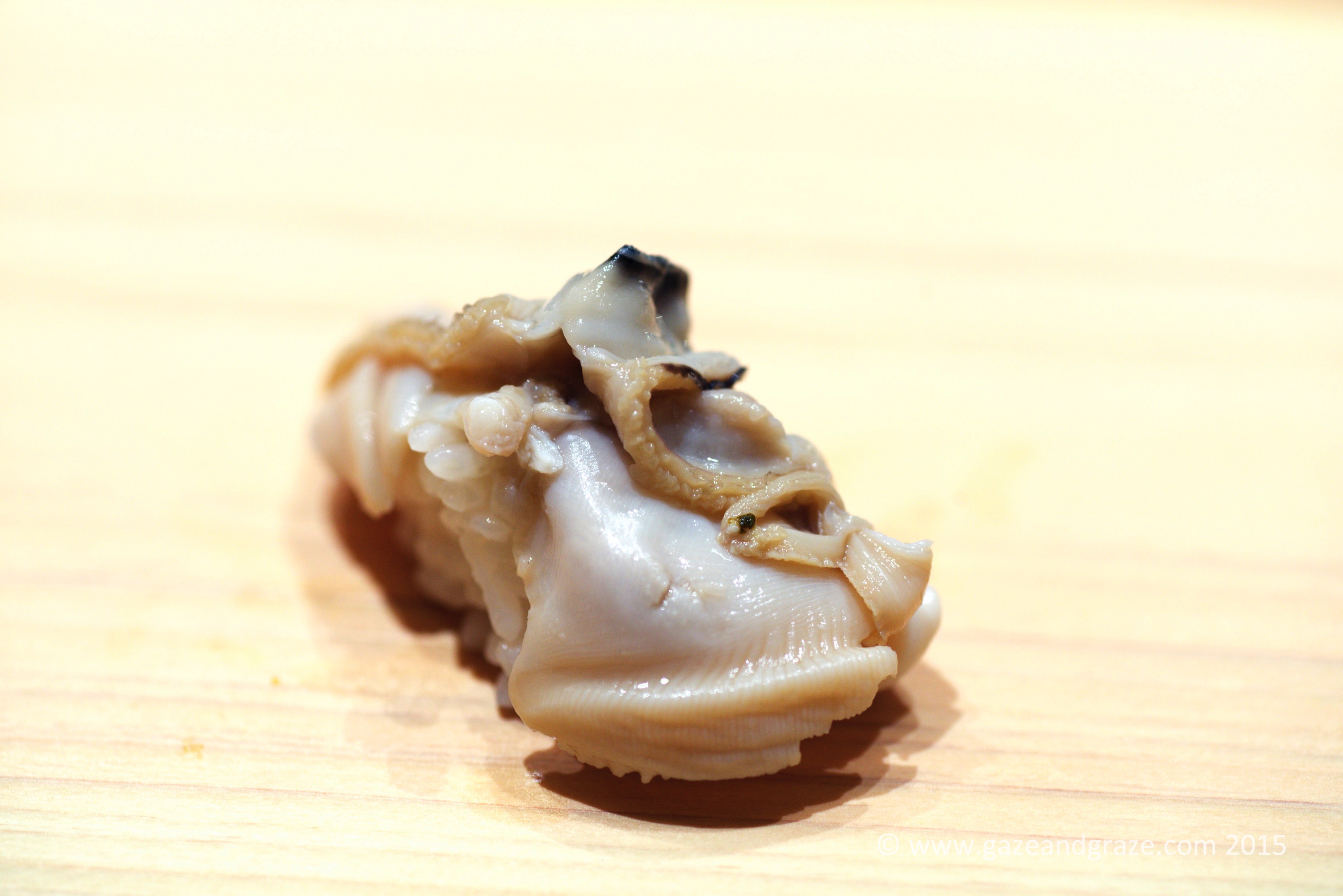 Traditional clam sushi