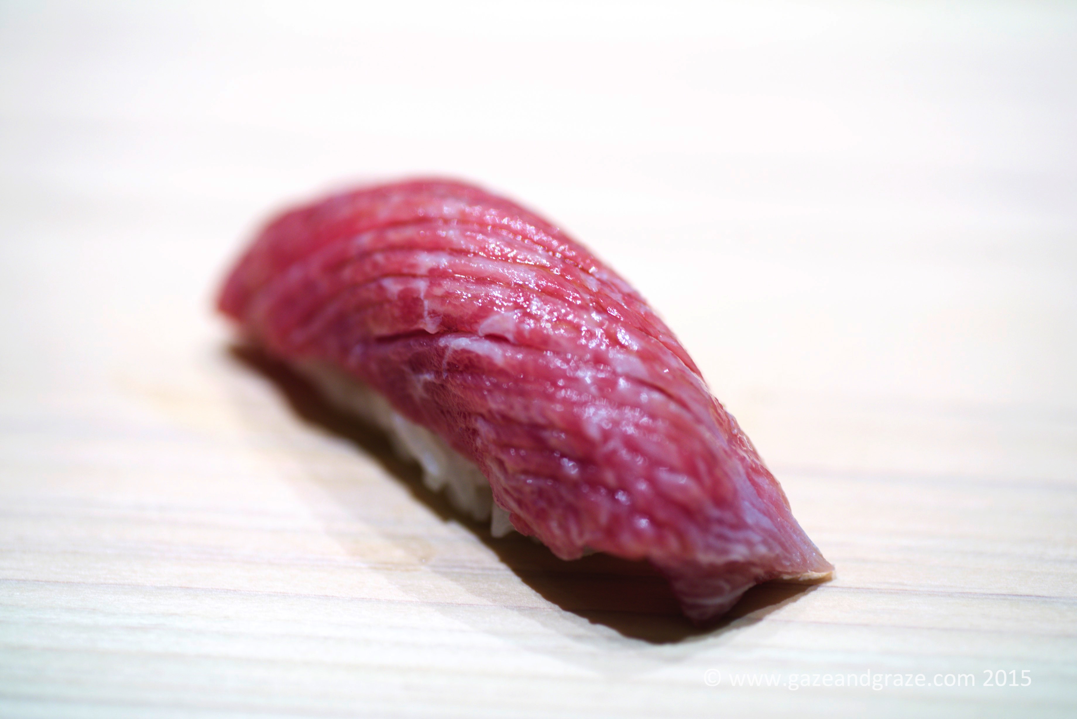 High end tuna belly sushi