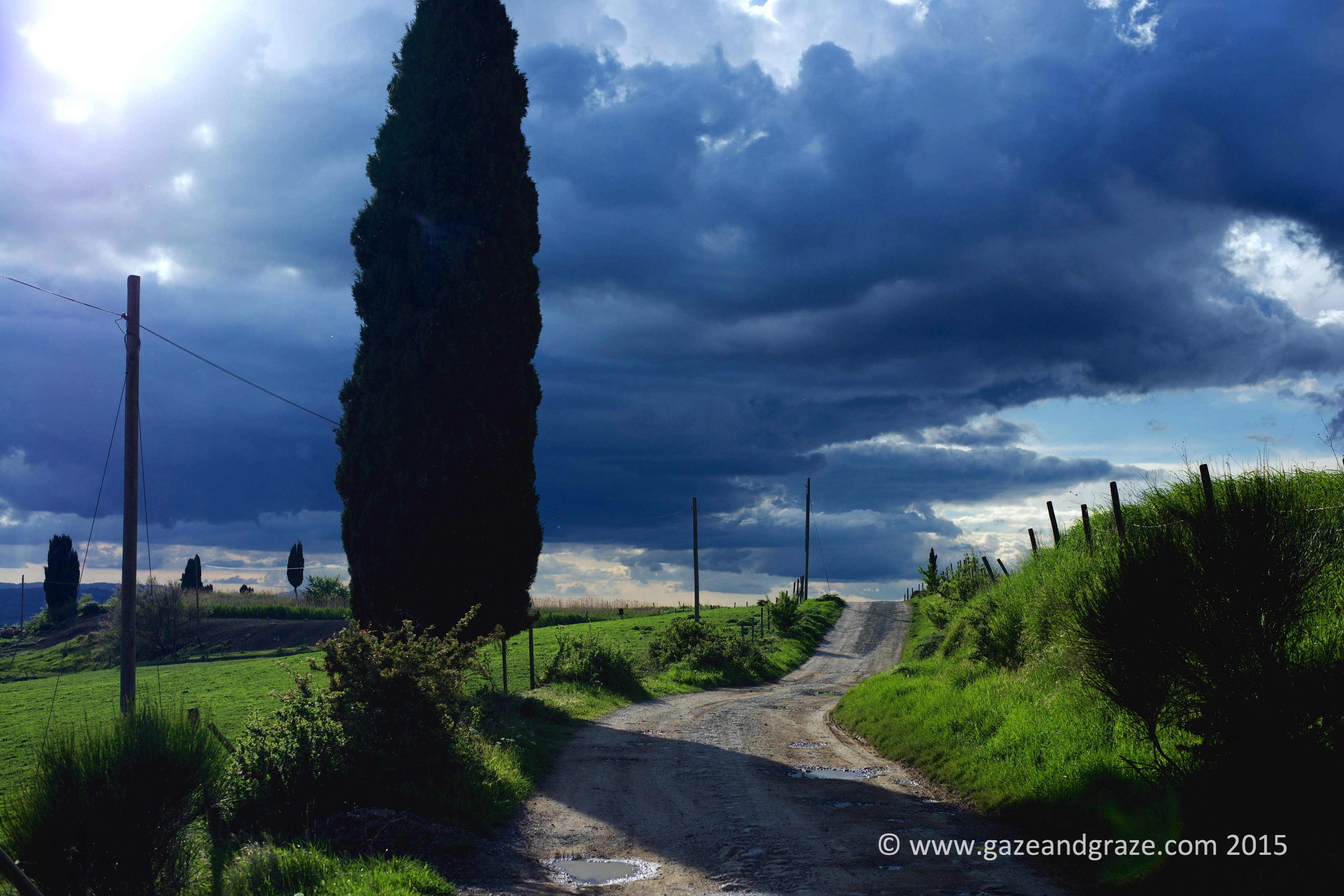 Spring showers in Tuscany