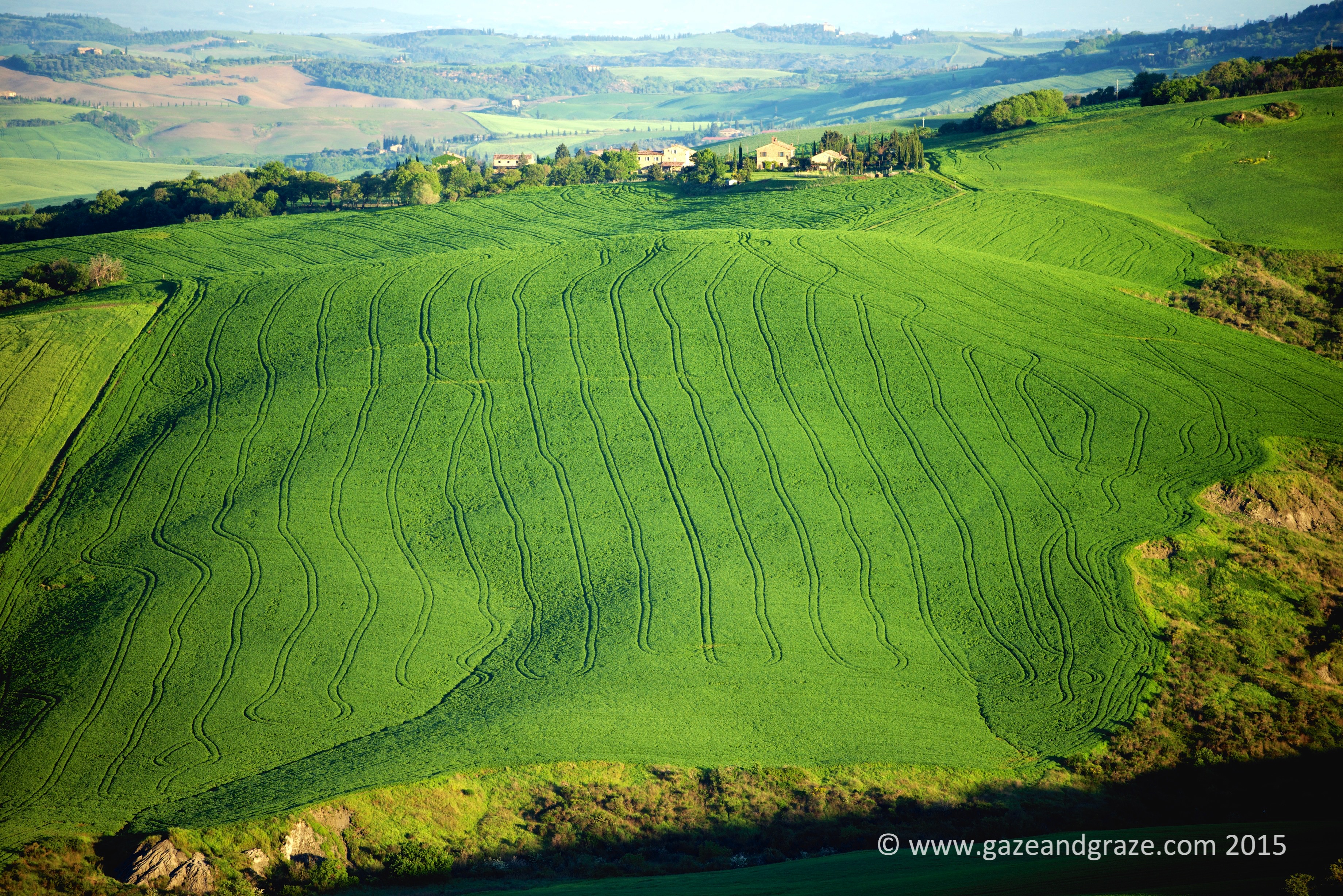 Rolling hills in central Tuscany