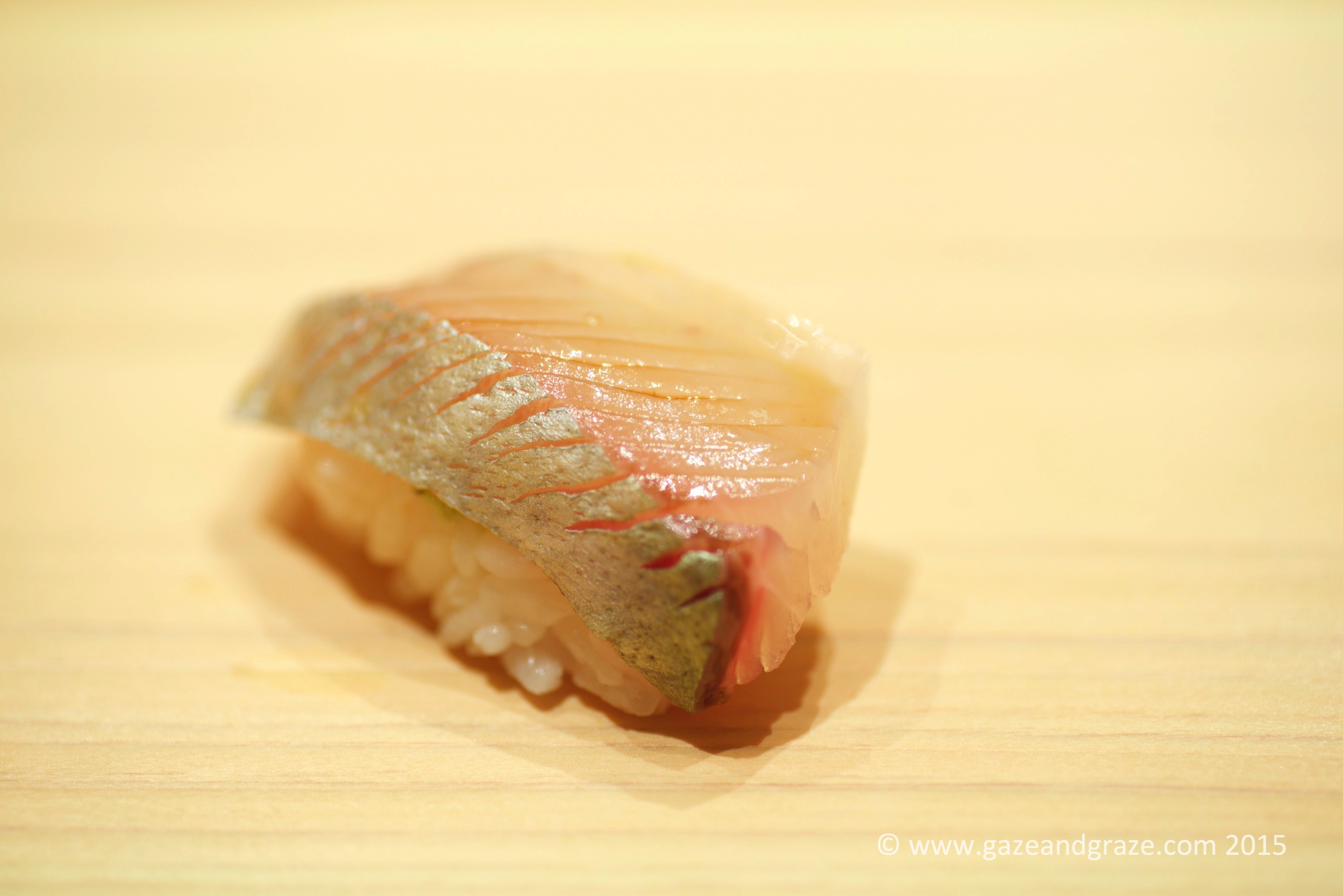 Shima aji sushi at Ashino