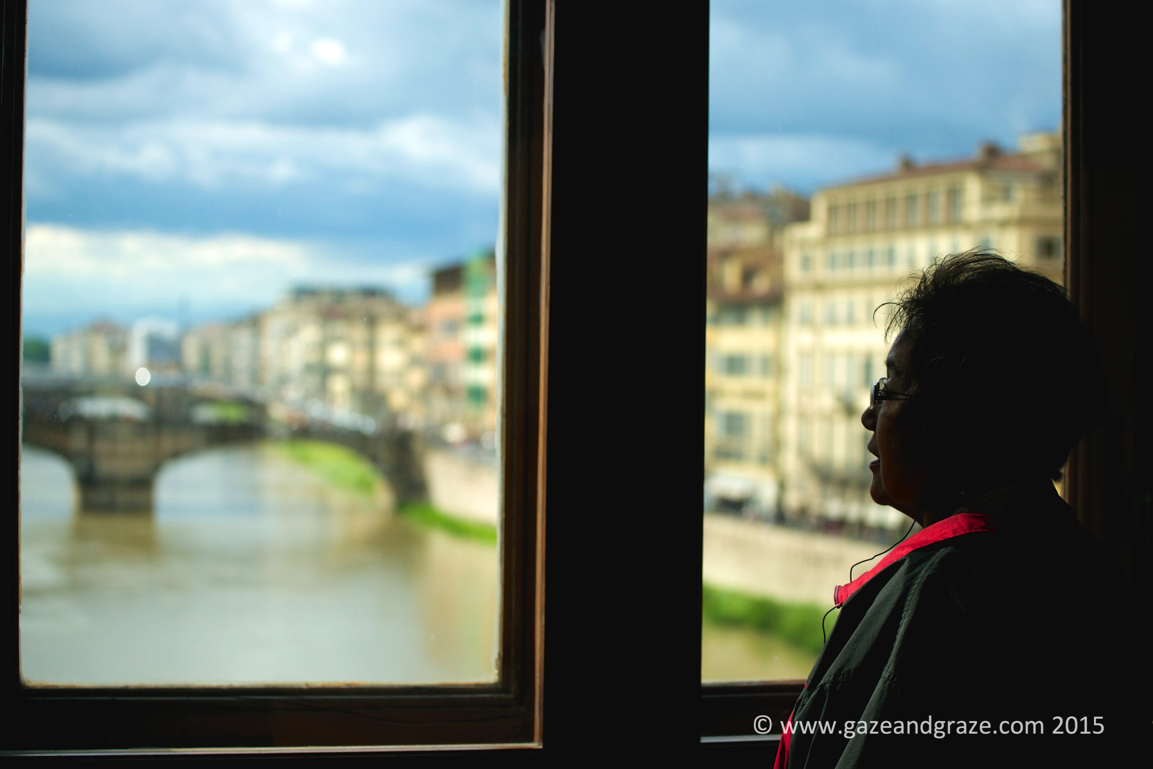 The Vasari Corridor's window was enlarged for Hitler's visit