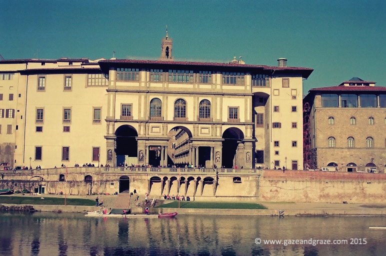 The Uffizi Gallery with the Vasari Corridor