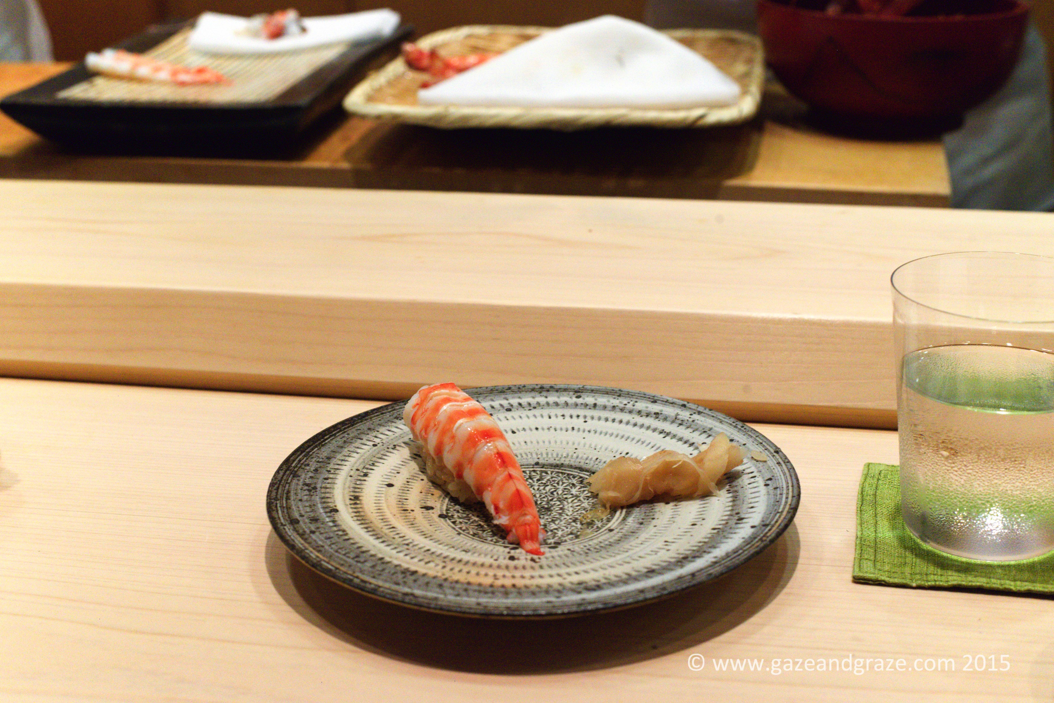 Sushi Shikon's kuruma ebi sushi
