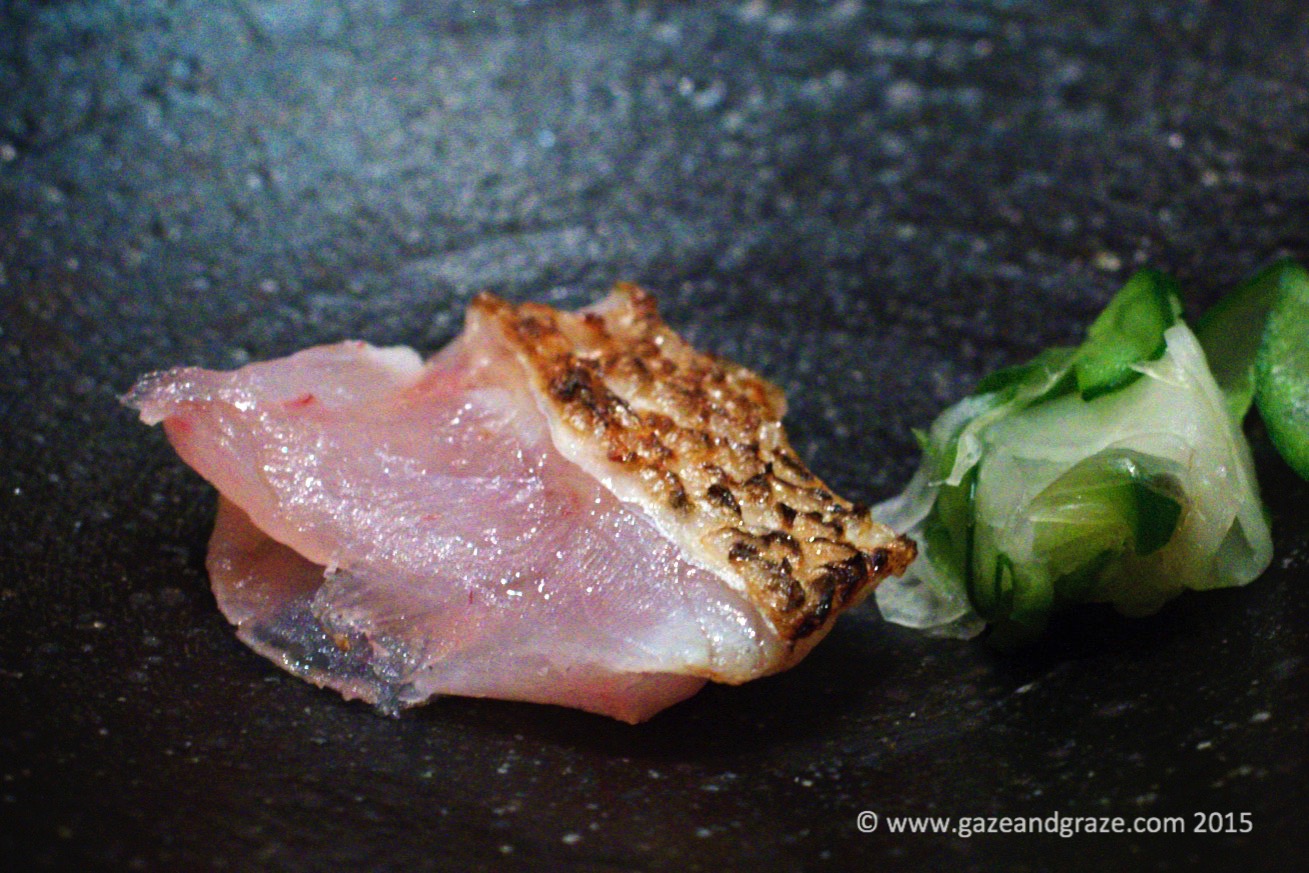 Shaken seasonal white fish sashimi