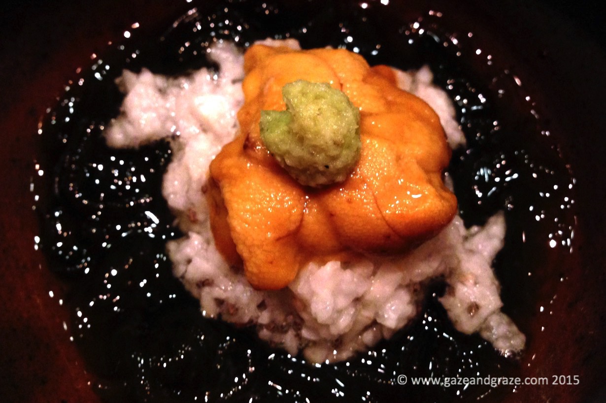 Sushi Shikon's uni appetiser
