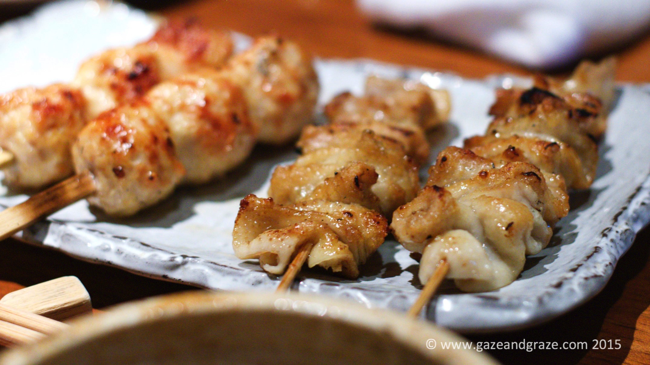 Chicken skin (on the right)