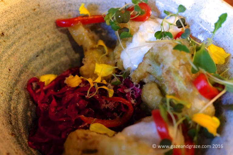 Cauliflower "chilaquiles"