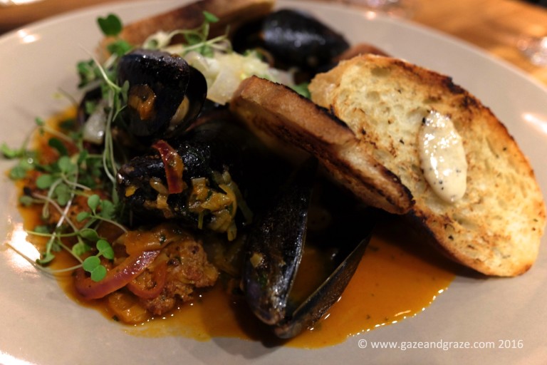 Bloody Mary Mussels - the sriracha provides a kick