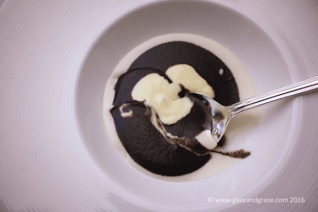 Celeriac veloute with black truffle