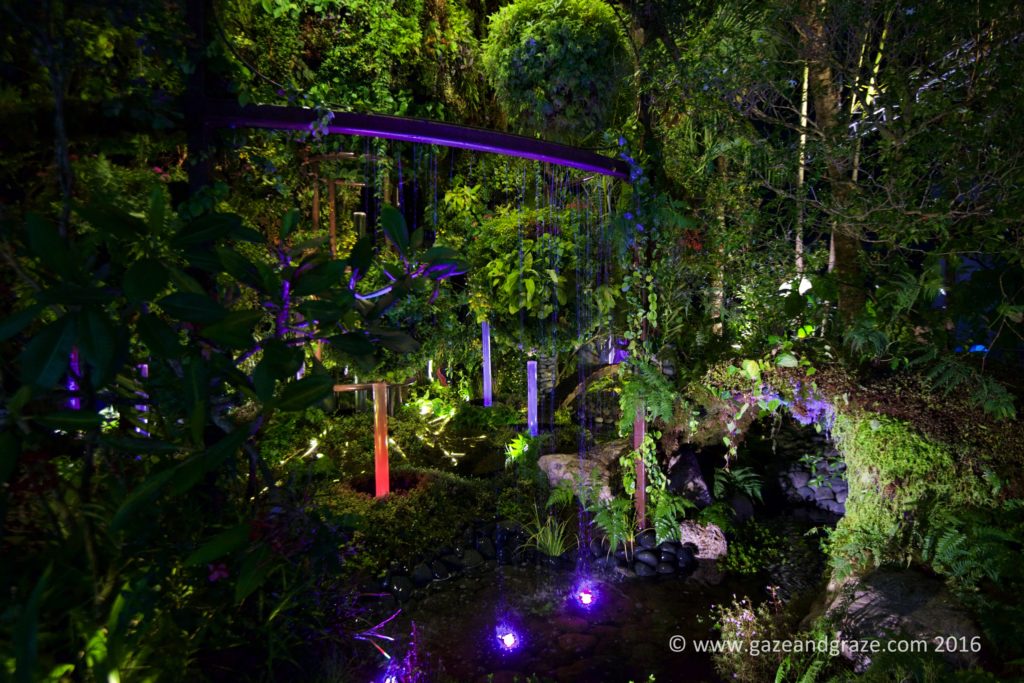 Shifting lights in the Fantasy Gardens section add to impact