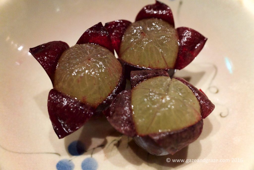 Dessert - simple but amazingly flavourful grapes - one of the best things about summer in Japan