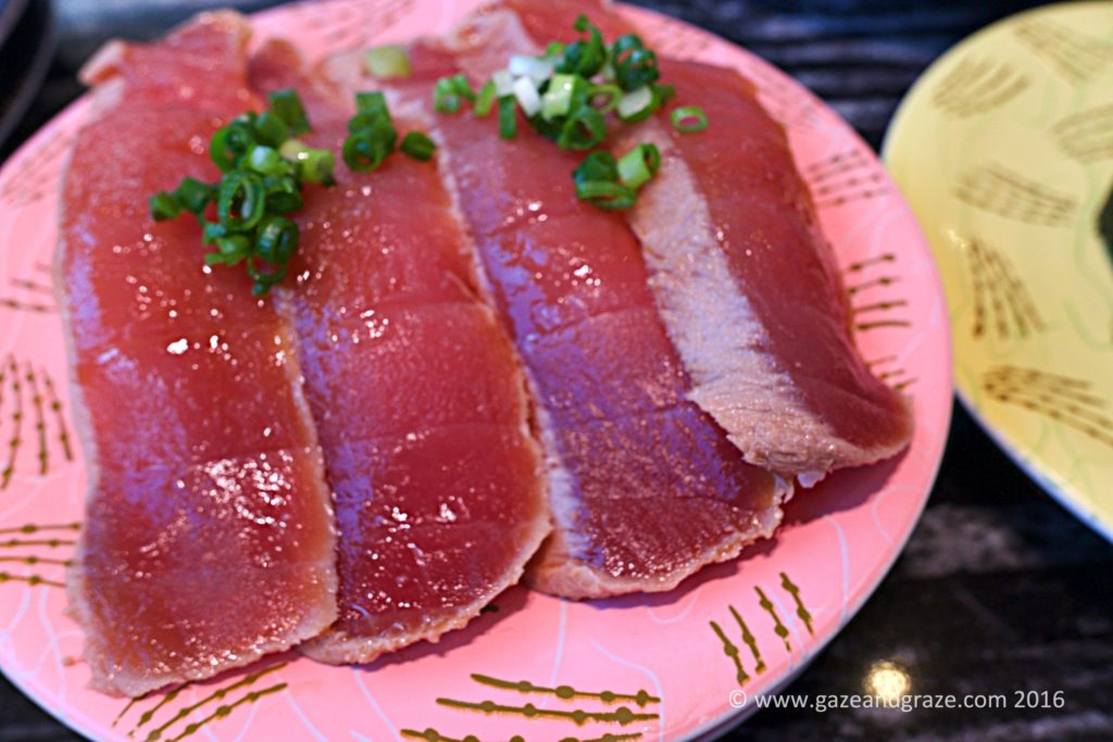 Zuke Maguro - seared tuna marinated in soy and sake