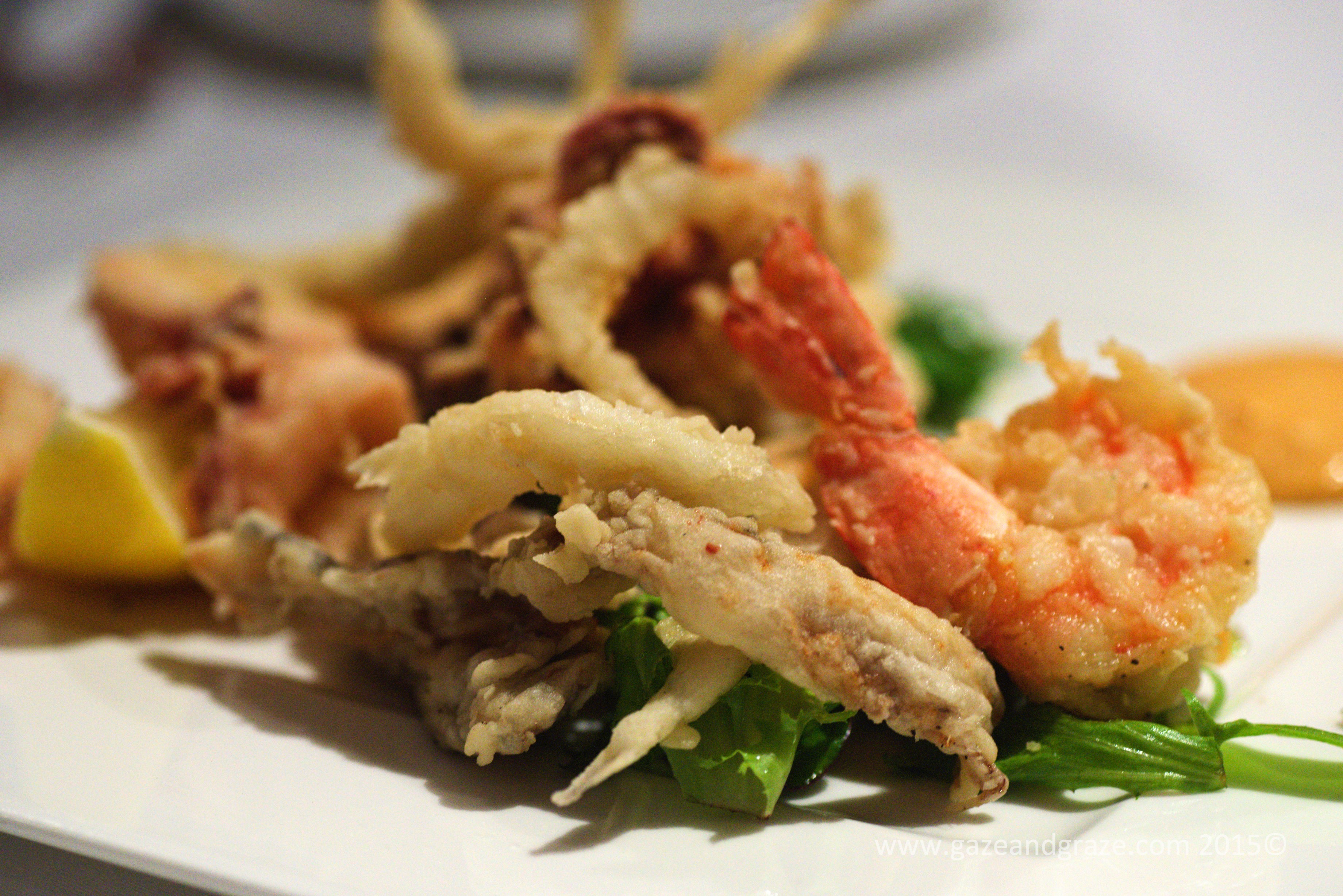 Mixed fried seafood