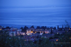 View of Lake Garda at dusk