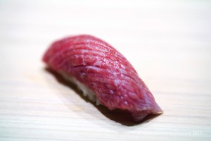 High end tuna belly sushi