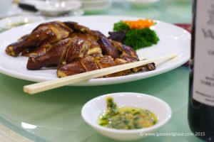 Going well with our wine - the soya sauce chicken