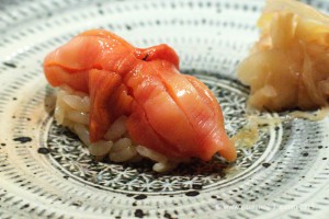 Sushi Shikon's Akagai sushi