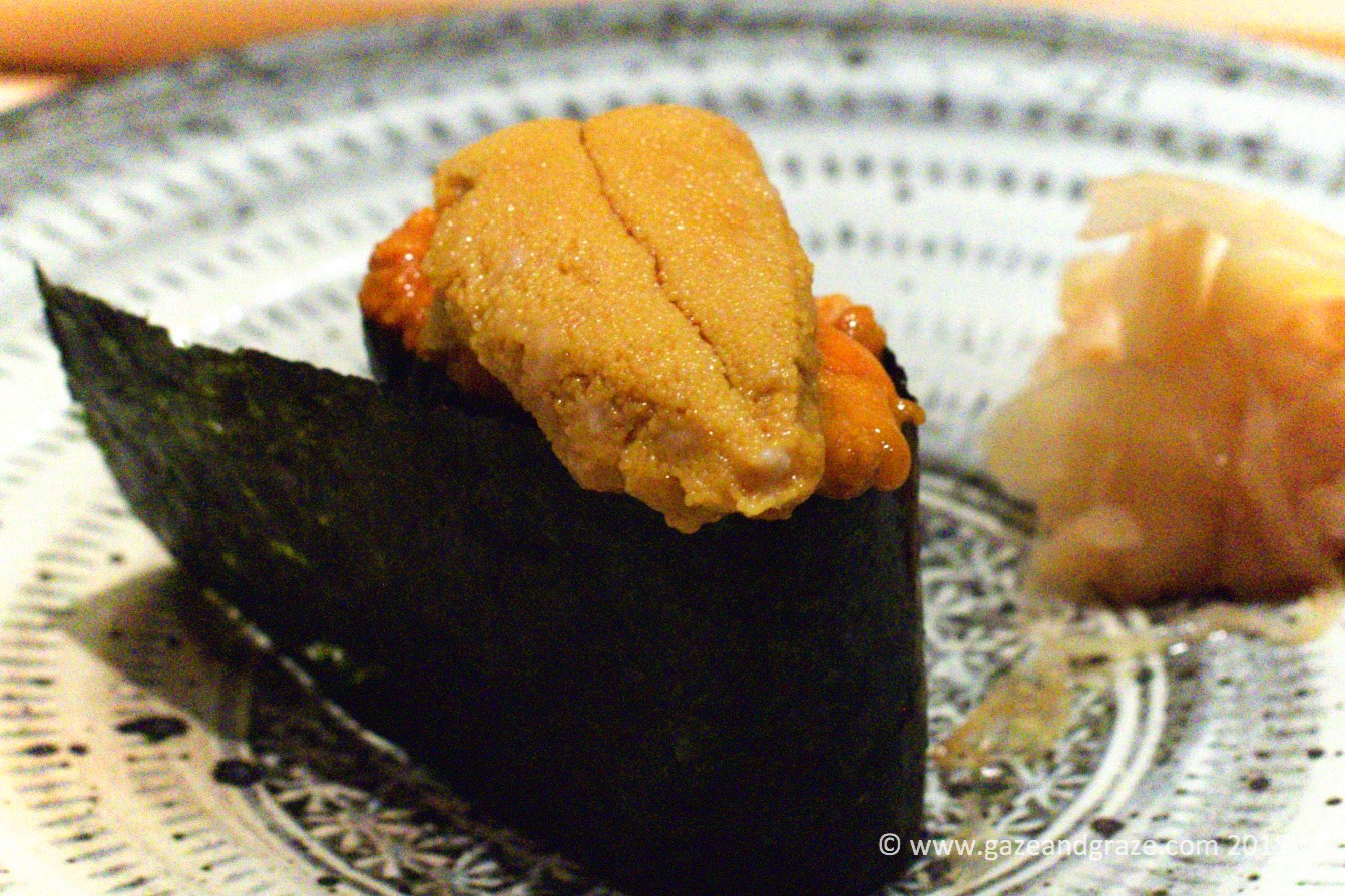 Sushi Shikon's uni sushi