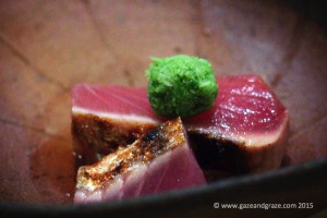 Sushi Shikon's bonito sashimi