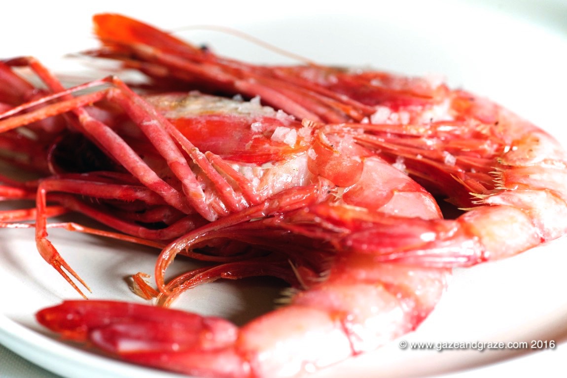 Etxebarri's grilled prawns