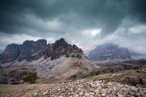 Leaving Rifugio Lagazuoi