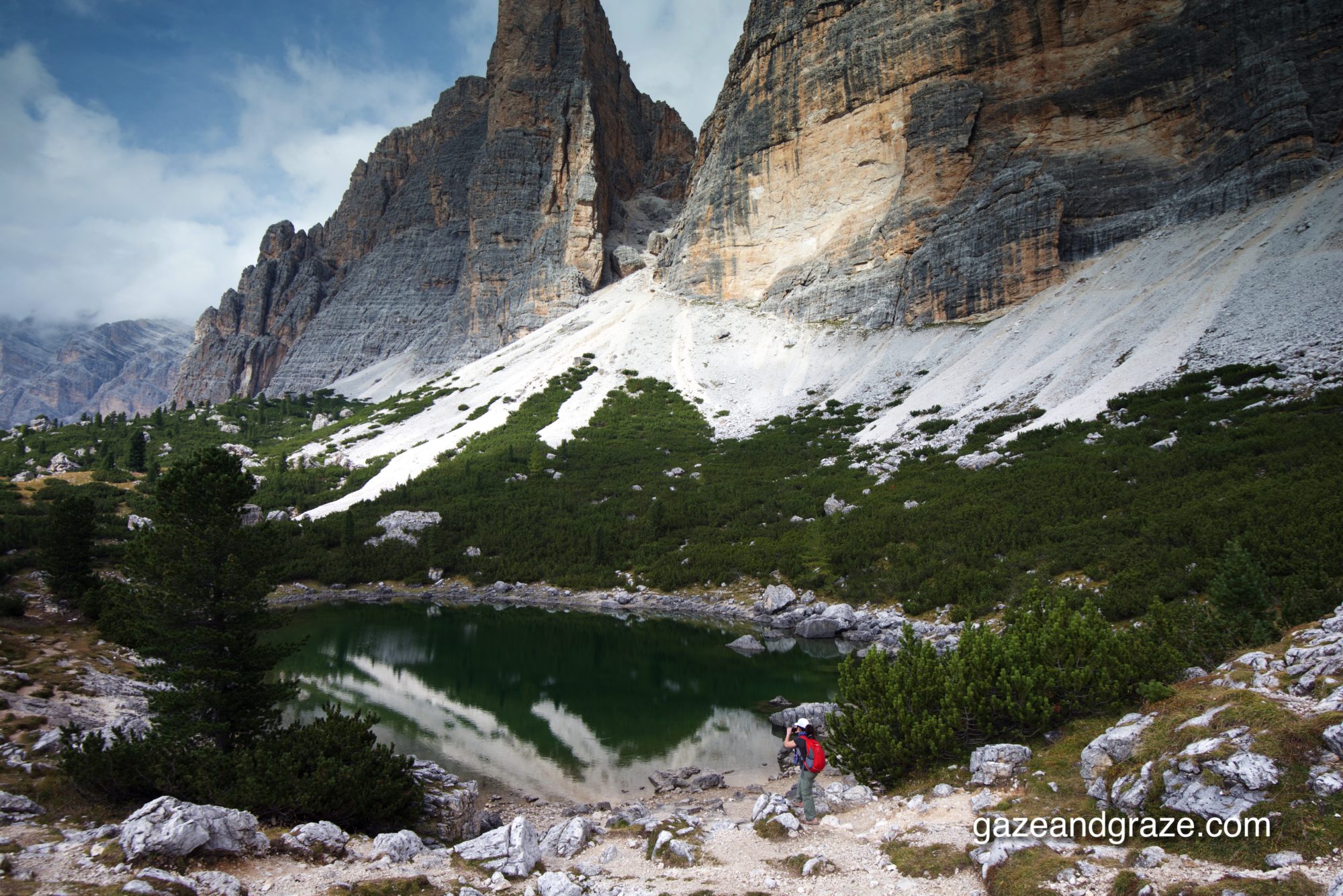 Dolomites' alpine lake